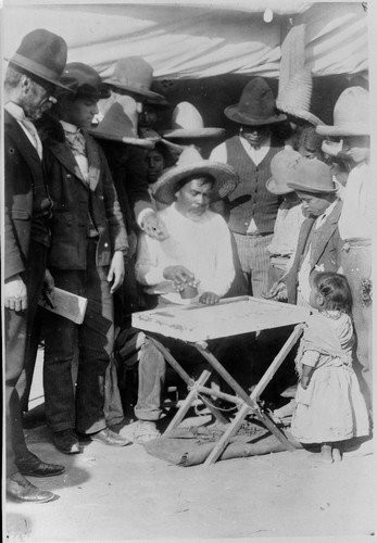 Dice gambling in streets of Mexico