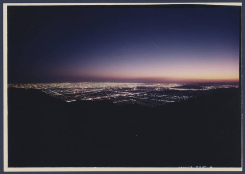 Night view of Pasadena seen from Mount Wilson