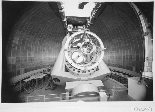 200-inch telescope, tube down, Palomar Observatory