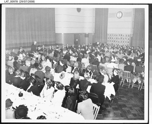 Harry Chandler with bosses and secretaries at boss-secretary breakfast