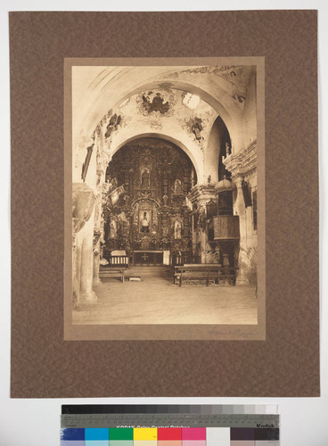 View of altar in Mission San Xavier del Bac, Tucson, Arizona