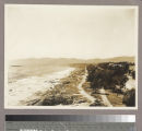 Malibu mountains from Santa Monica abt. 1898, showing old Southern Pacific R.R. wharf