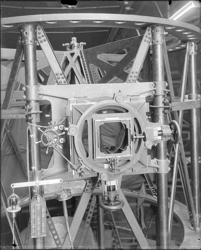 8 x 10 inch plate holder on the 100-inch telescope Newtonian cage, Mount Wilson Observatory