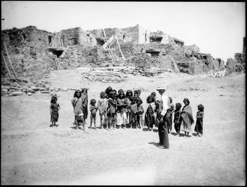 Hopi children in anticipation of candy