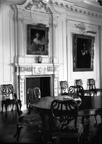 Dining room in the Huntington residence