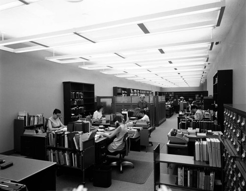 Huntington library Technical Services department, 1971