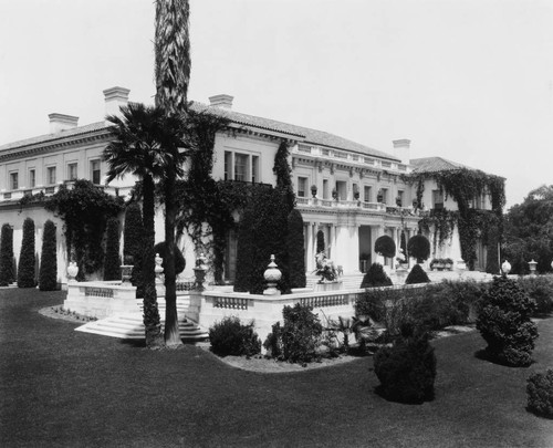 Huntington residence from the southwest, circa 1920