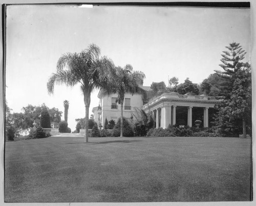 Huntington residence from the east, circa 1920