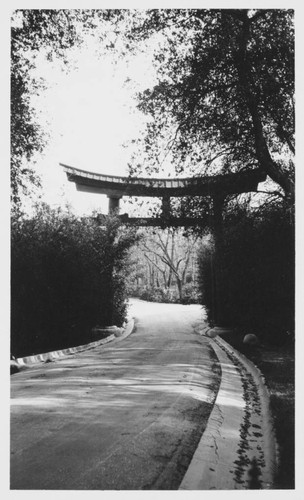 Torii Gate of the Japanese garden, circa 1925