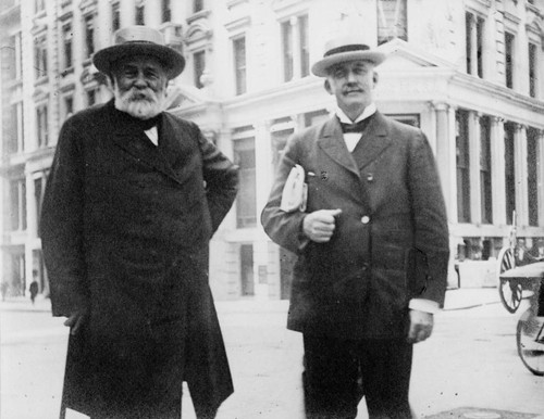 Henry E. and Collis P. Huntington in San Francisco, circa 1892