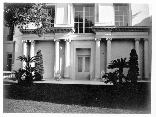 North façade of the Huntington residence