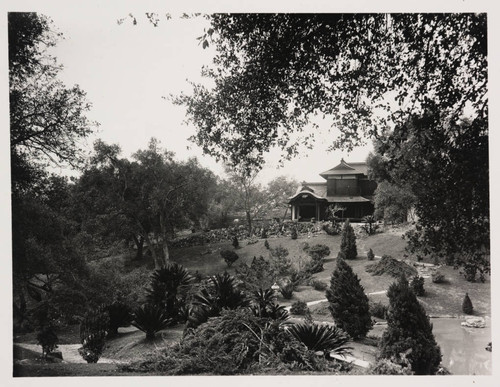 Japanese garden and tea house, circa 1914