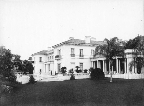 Huntington residence from the southeast., circa 1913