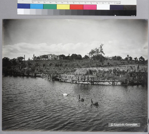 Huntington residence from the “waterfowl refuge" (reservoir), March 25 1910