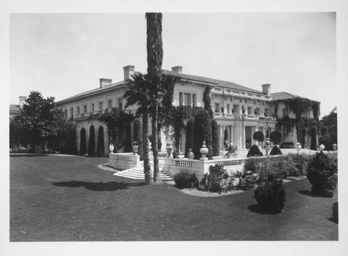 Huntington residence from the southwest, circa 1920