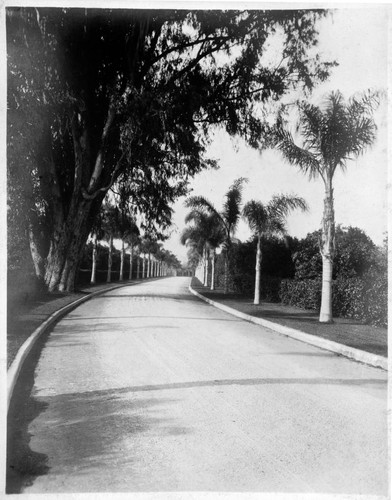 Road leading to Huntington residence