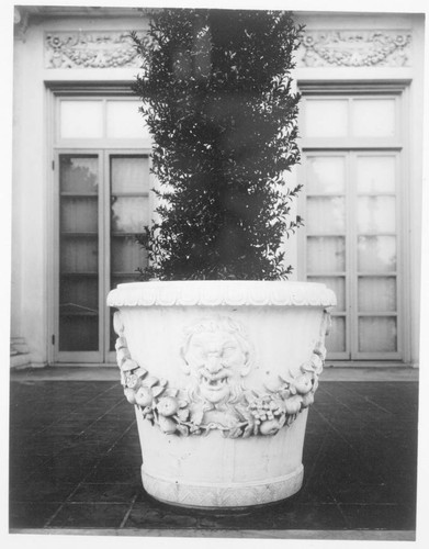 Planter on the south terrace of Huntington residence