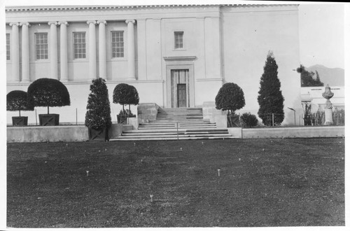 Library building entrance, circa 1921