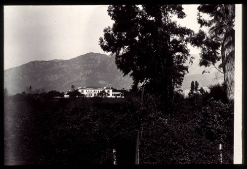 Residence as seen from Huntington Dr., circa 1911