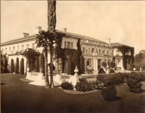 Huntington residence from the southwest, circa 1920