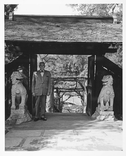 William Hertrich in the Japanese garden, March 1962