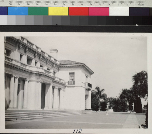 South terrace of the Huntington residence, circa 1912