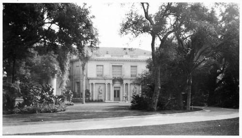 North façade of the Huntington residence