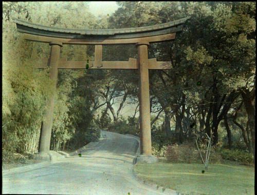 Torii Gate of the Japanese garden, circa 1924