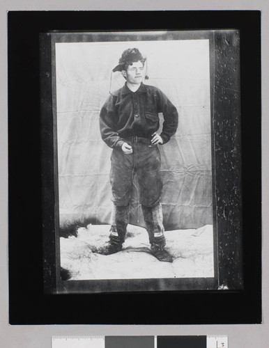 Jack London in fur boots and hat