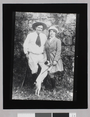 Jack and Charmian London with Possum