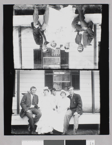 Two photographs of Martin and Osa Johnson on their wedding day