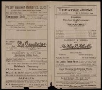 Theatre Jose programme: The Jose Stock Company in Roanoke (M. H. Nicholl, Mgr.)