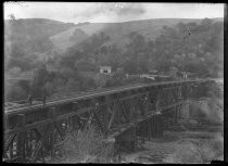 Railroad trestle bridge, c. 1906