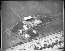 Aerial view of Prusch farm, c. 1955