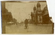 Bicycle rider on Market Street