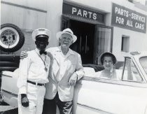 Lee and Marie De Forest and a garage attendant