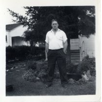 Ed Levin in his yard