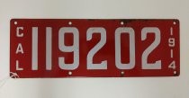 California license plate 119202