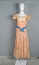 Peach cotton voile dress