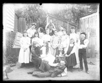 Group portrait of children outdoors