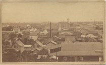 Bird's eye view with Santa Clara School in distance