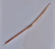 Carved antler spear