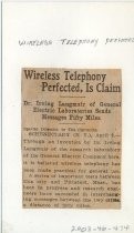 Wireless Telephony Perfected, Is Claim