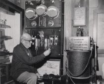 Doug Perham with Edison generator display