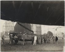 De Forest in "cockpit" Navy Dept. picture