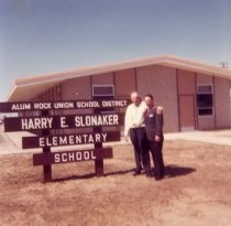 Harry and Nob at Harry E. Slonaker Elementary School