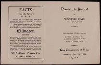 Pianoforte Recital by Winnifred Jones, Class of 1910, K.C.M