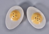 Hard boiled eggs salt & pepper shakers