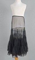 Black nylon square dance petticoat