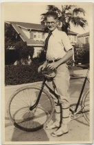 L. D. Bohnett, Jr., with bicycle